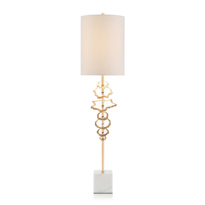 John Richard - JRL-9943 - One Light Buffet Lamp - Leaf, Gold