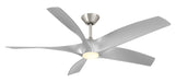 Modern Forms Fans - FR-W2401-62L-BN/SL - 62"Ceiling Fan - Zephyr 5 - Brushed Nickel/Silver
