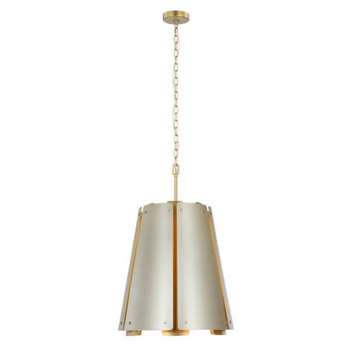 Peep Show Six Light Foyer Pendant Sunwashed Silver/Brushed Sienna
