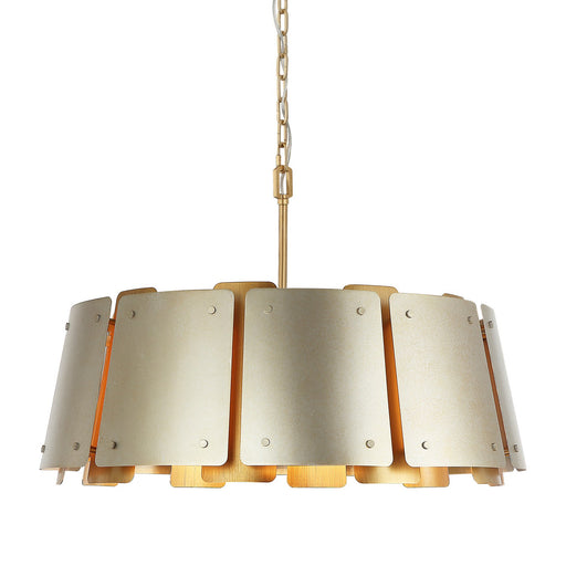 Peep Show Five Light Pendant Sunwashed Silver/Brushed Sienna
