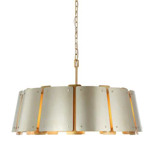 Peep Show Eight Light Pendant Sunwashed Silver/Brushed Sienna