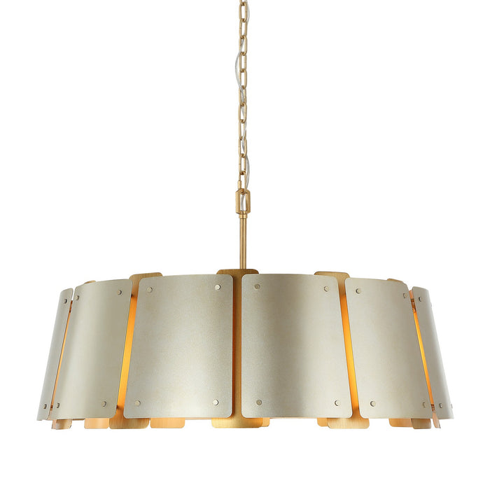 Varaluz - 518P08SSBS - Eight Light Pendant - Peep Show - Sunwashed Silver/Brushed Sienna