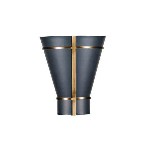Brasserie One Light Wall Sconce Blackened Zinc/Heritage Bronze