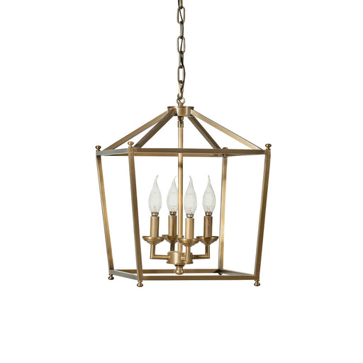 Gridlock Four Light Pendant Antique Bronze