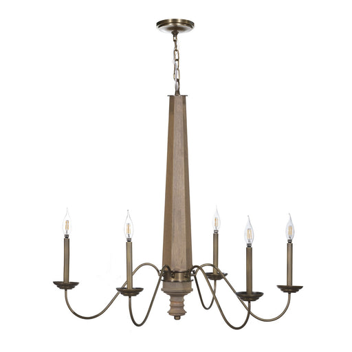 Dinner at Five Light Chandelier Heritage Bronze