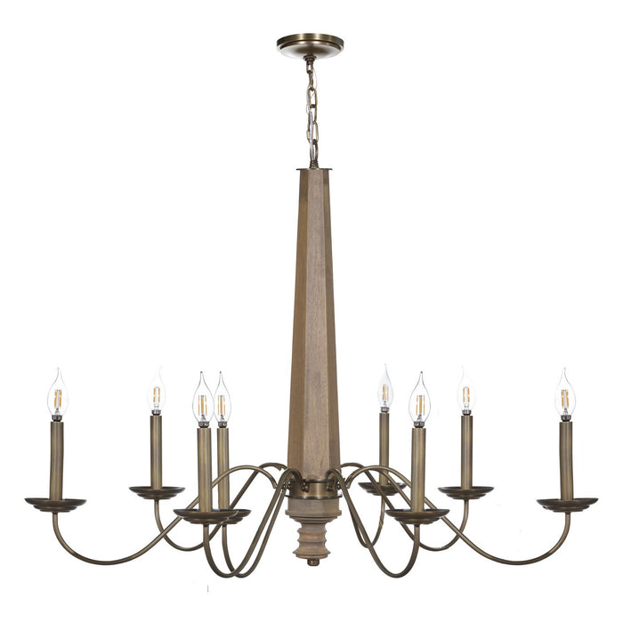 Varaluz - 545C08BRZ - Eight Light Chandelier - Dinner at - Heritage Bronze
