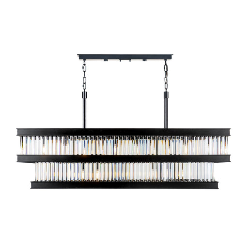 Double Take Six Light Linear Pendant Heritage Black