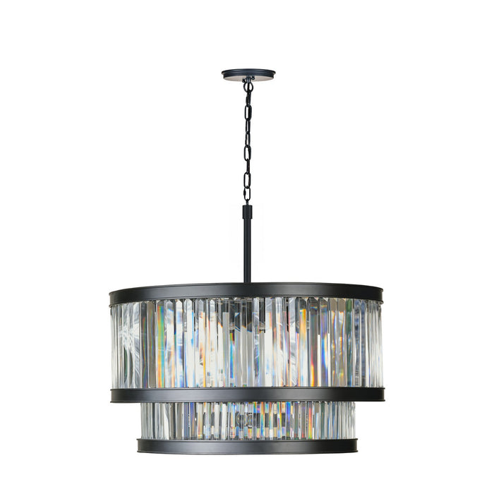 Varaluz - 546P08BLK - Eight Light Pendant - Double Take - Heritage Black