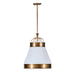 Varaluz - 549P01MWHTBRZ - One Light Pendant - Savarin - Heritage White/Heritage Bronze
