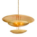 Arteriors - DLI07 - Six Light Chandelier - Florko - Gold Leaf