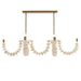 Arteriors - DLS16 - Eight Light Linear Chandelier - Kalama - Ivory