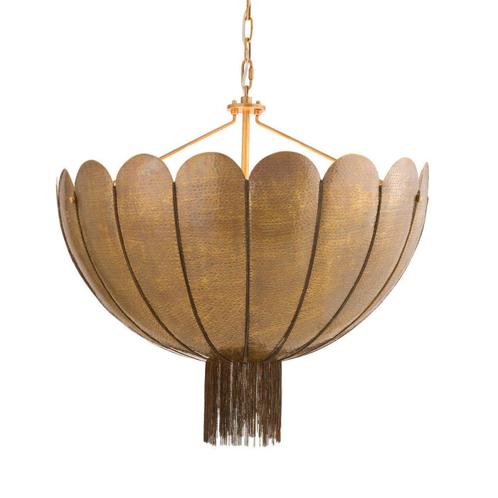 Arteriors - DMI21 - Three Light Chandelier - Inaya - Antique Brass