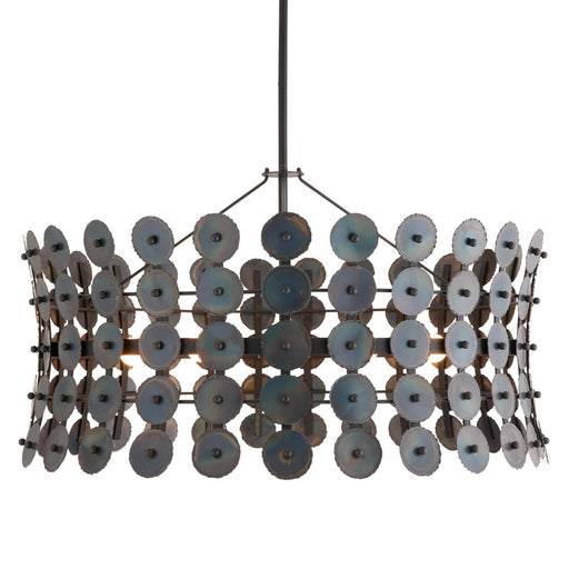 Imperia Six Light Chandelier Burnt Iron