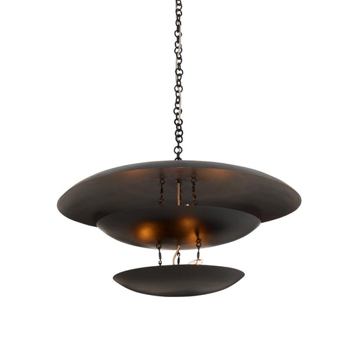 Florko Six Light Chandelier Blackened Iron