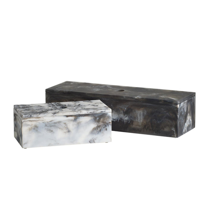 Arteriors - ARS07 - Boxes, Set of 2 - Kayce - Black & White