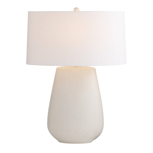 Deagan One Light Table Lamp Matte Stained Ivory Crackle