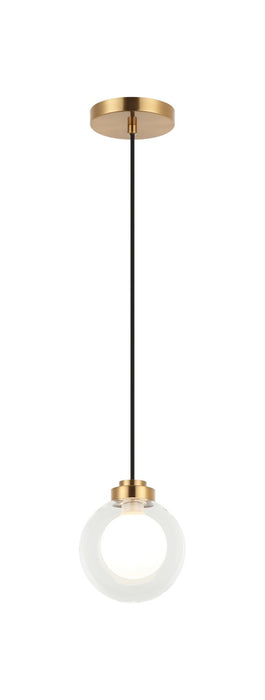 Matteo Lighting - C33001AG - LED Pendant - Solaris - Aged Gold Brass