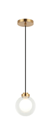 Solaris LED Pendant Aged Gold Brass