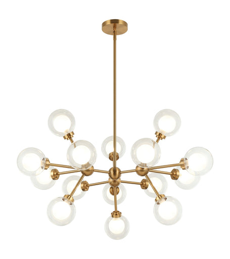 Solaris LED Pendant Aged Gold Brass