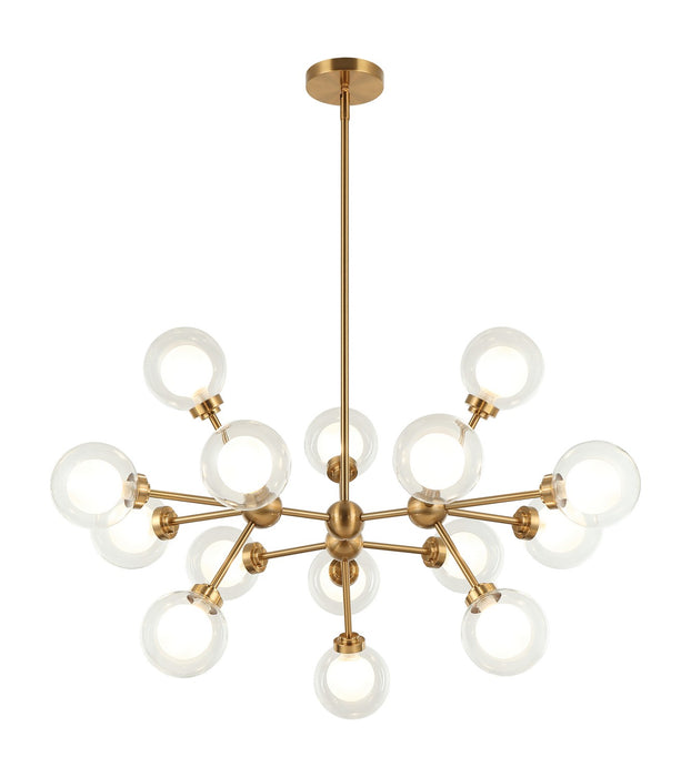Matteo Lighting - C33015AG - LED Pendant - Solaris - Aged Gold Brass