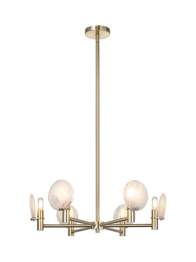 Cloudburst Six Light Pendant Champagne Gold