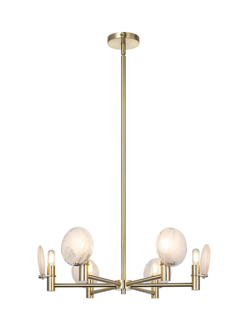 Matteo Lighting - C33806CG - Six Light Pendant - Cloudburst - Champagne Gold