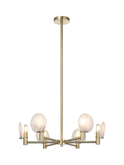 Matteo Lighting - C33806CG - Six Light Pendant - Cloudburst - Champagne Gold