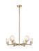 Matteo Lighting - C33806CG - Six Light Pendant - Cloudburst - Champagne Gold