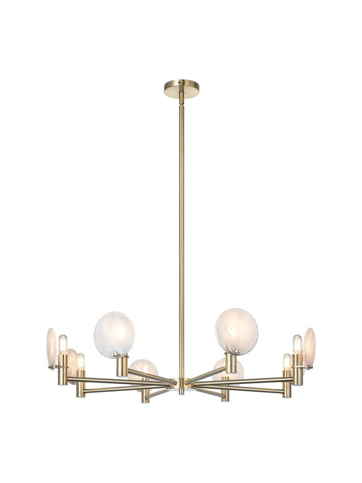 Matteo Lighting - C33808CG - Eight Light Pendant - Cloudburst - Champagne Gold