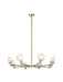 Matteo Lighting - C33808CG - Eight Light Pendant - Cloudburst - Champagne Gold
