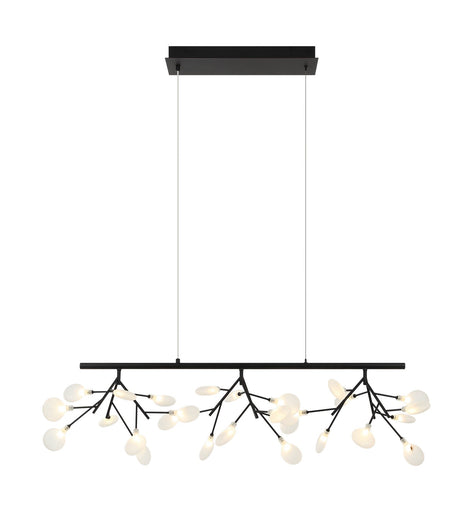 Hydrangea Bloom 27 Light Pendant Matte Black