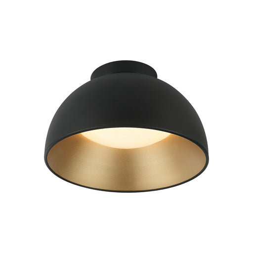 Zenith One Light Flush Mount Matte Black