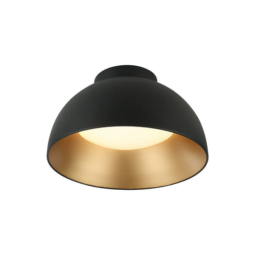 Zenith One Light Flush Mount Matte Black