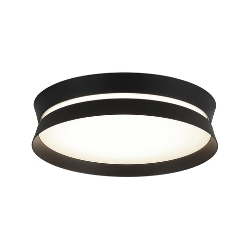 Greyson One Light Flush Mount Matte Black