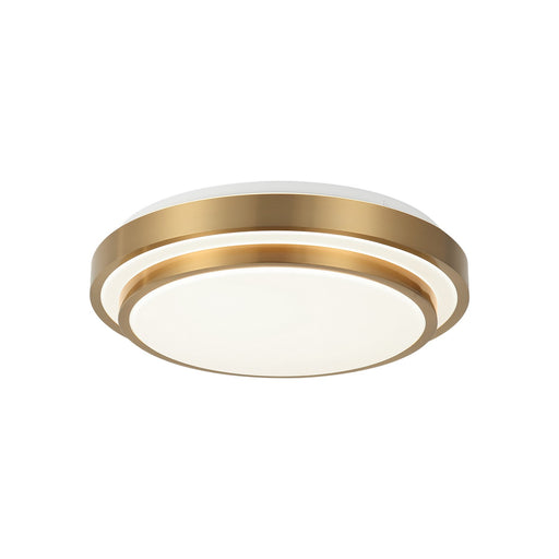Helix One Light Flush Mount Aged Gold Brass