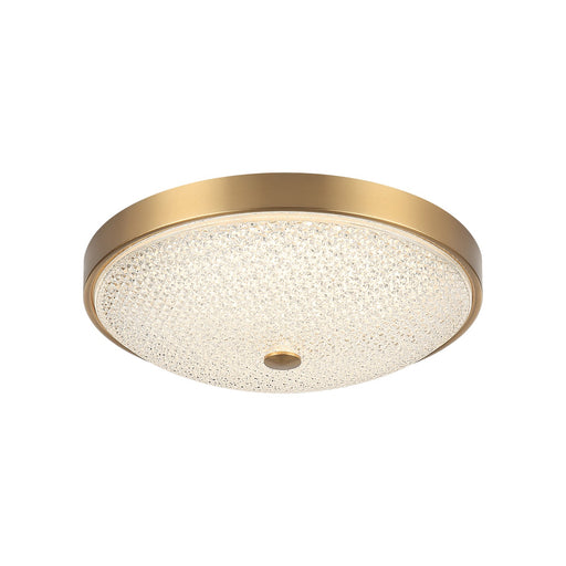 Bella One Light Flush Mount Aged Gold Brass