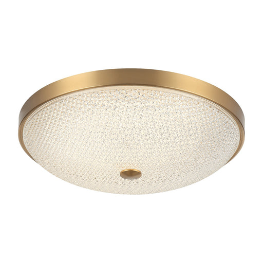Bella One Light Flush Mount Aged Gold Brass