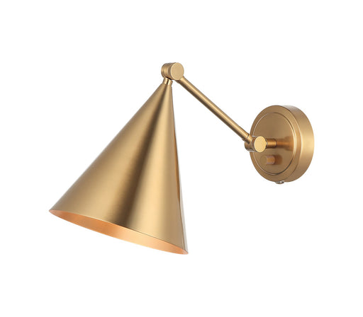 Pearson One Light Wall Sconce Aged Gold Brass