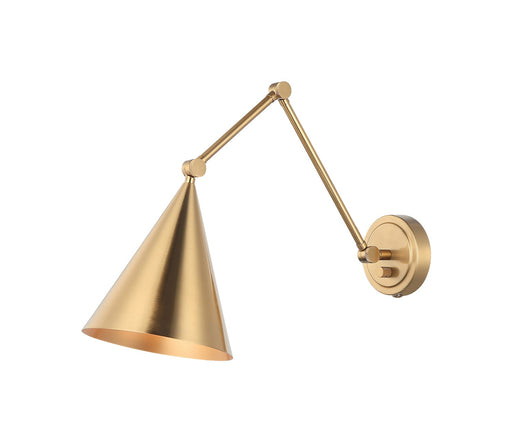 Pearson One Light Wall Sconce Aged Gold Brass