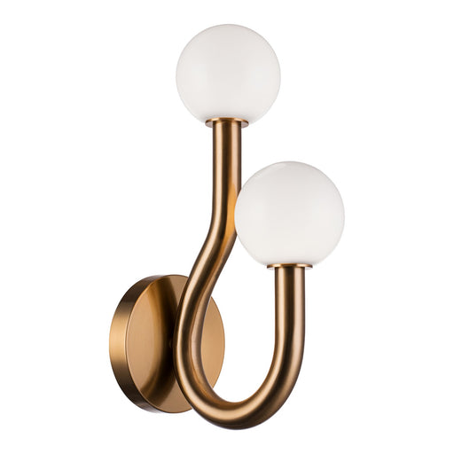 Joelle Two Light Wall Sconce Aged Gold Brass
