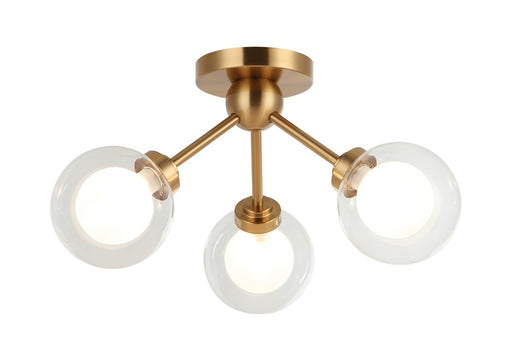 Solaris LED Chandelier Aged Gold Brass
