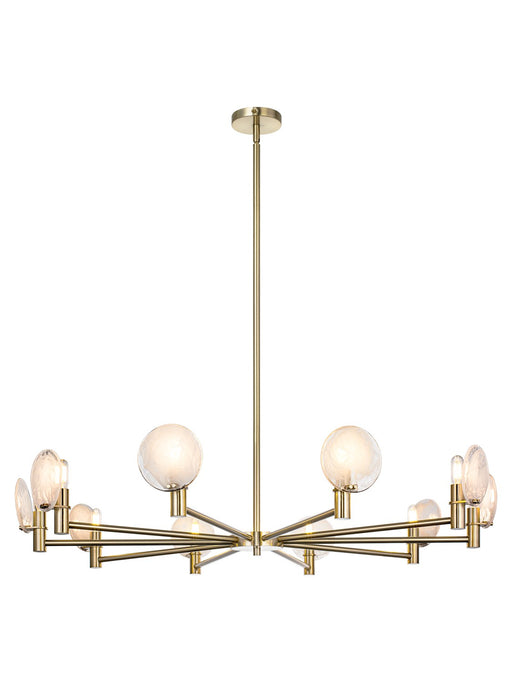 Matteo Lighting - C33810CG - Ten Light Pendant - Cloudburst - Champagne Gold