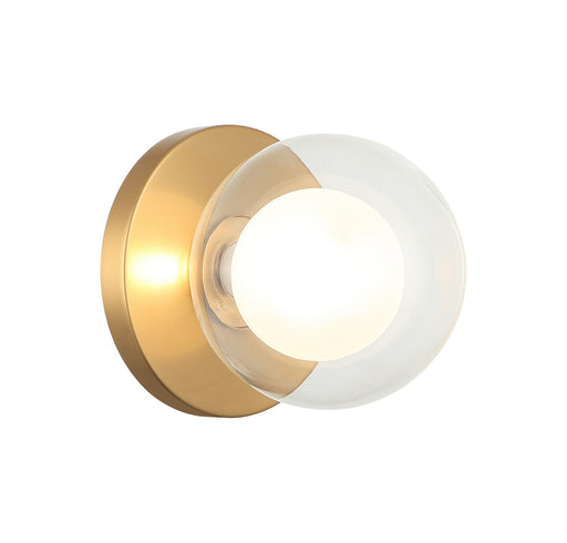 Matteo Lighting - WX33001AG - LED Wall Sconce/Ceiling Mount - Solaris - Aged Gold Brass