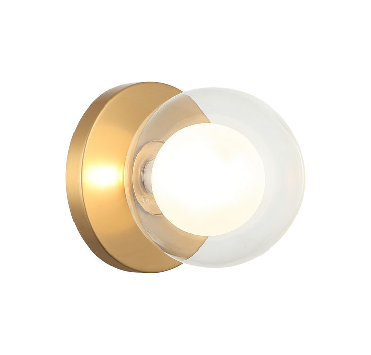 Matteo Lighting - WX33001AG - LED Wall Sconce/Ceiling Mount - Solaris - Aged Gold Brass