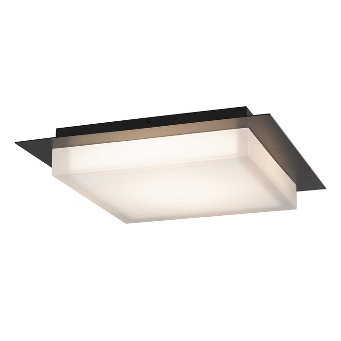 Alteck - AFM0015-3CCT-W-BK - LED Flush Mount - Foursquare - Sand Black