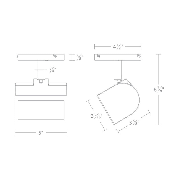 W.A.C. Lighting - H-3020W-CS-BK - LED Wall Wash Track Luminaire - Ocularc - Black