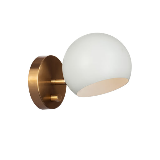 Orb One Light Wall Sconce Matte White
