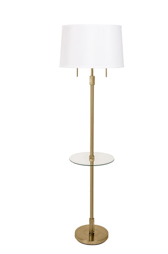 Killington Two Light Floor Lamp Brushed Brass