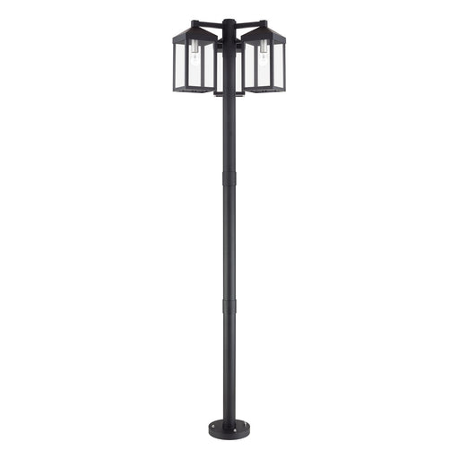 Livex Lighting - 20597-04 - Three Head Outdoor Post Light - Nyack - Black with Brushed Nickel