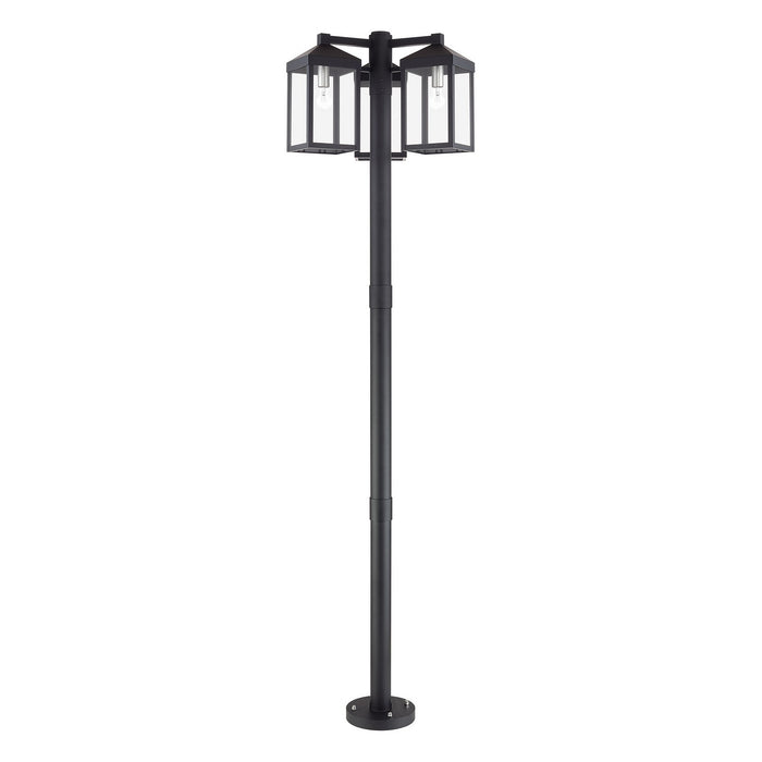 Livex Lighting - 20597-04 - Three Head Outdoor Post Light - Nyack - Black with Brushed Nickel